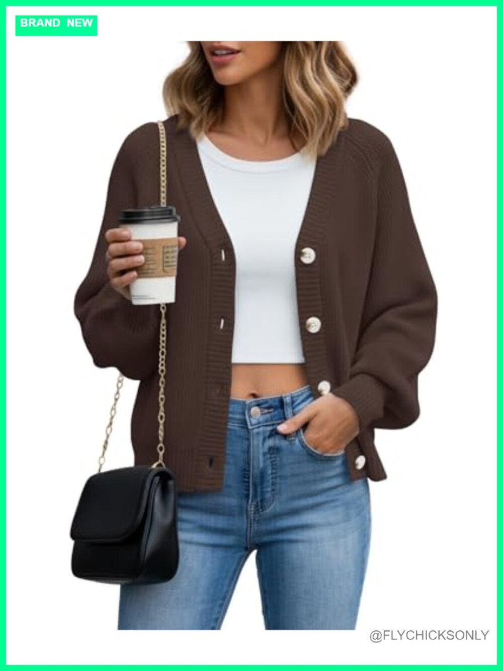KUOTAI Women's Textured Knit Button Front Cardigan Long Sleeve